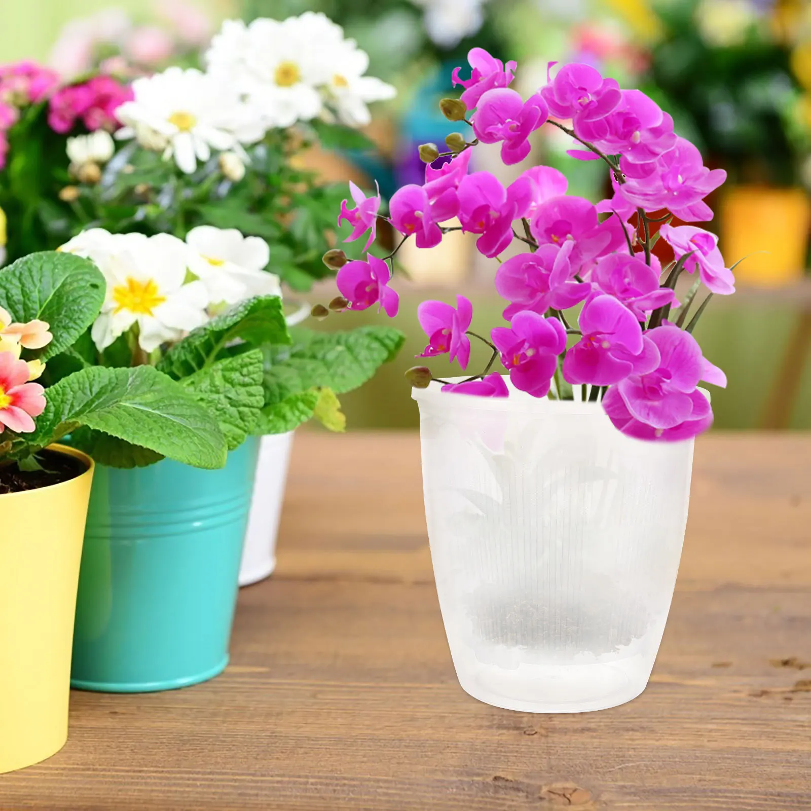 

2Pcs Plastic Orchid Pots Transparent Orchid Planters Ideal for Indoor Outdoor Plants Seedling Growth Nursery Planters