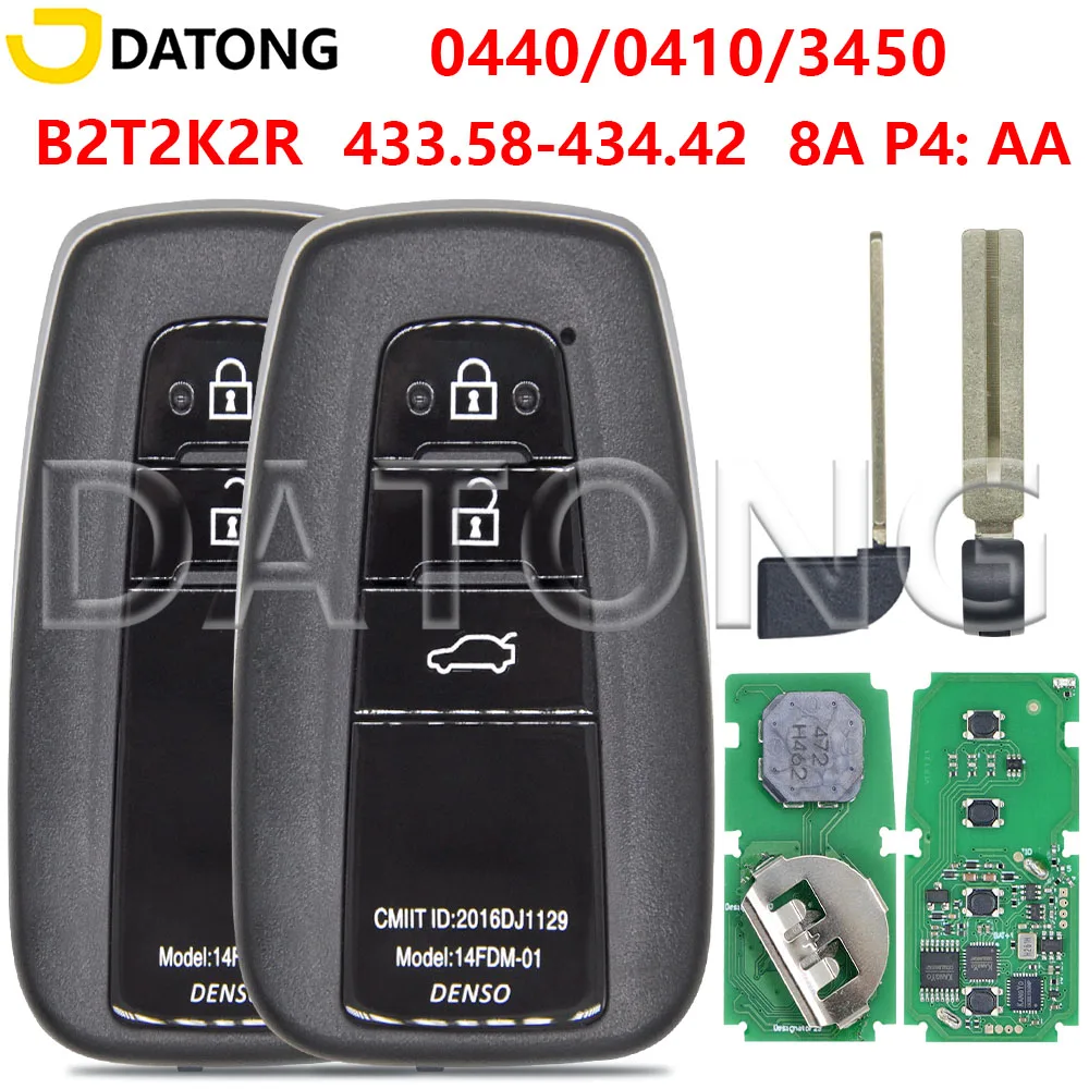 

Datong 8A P4:AA B2T2K2R Car Remote Key 8990H-42190 For Toyota Avalon RAV4 Highlander 2019 2020 2021 2022 2023