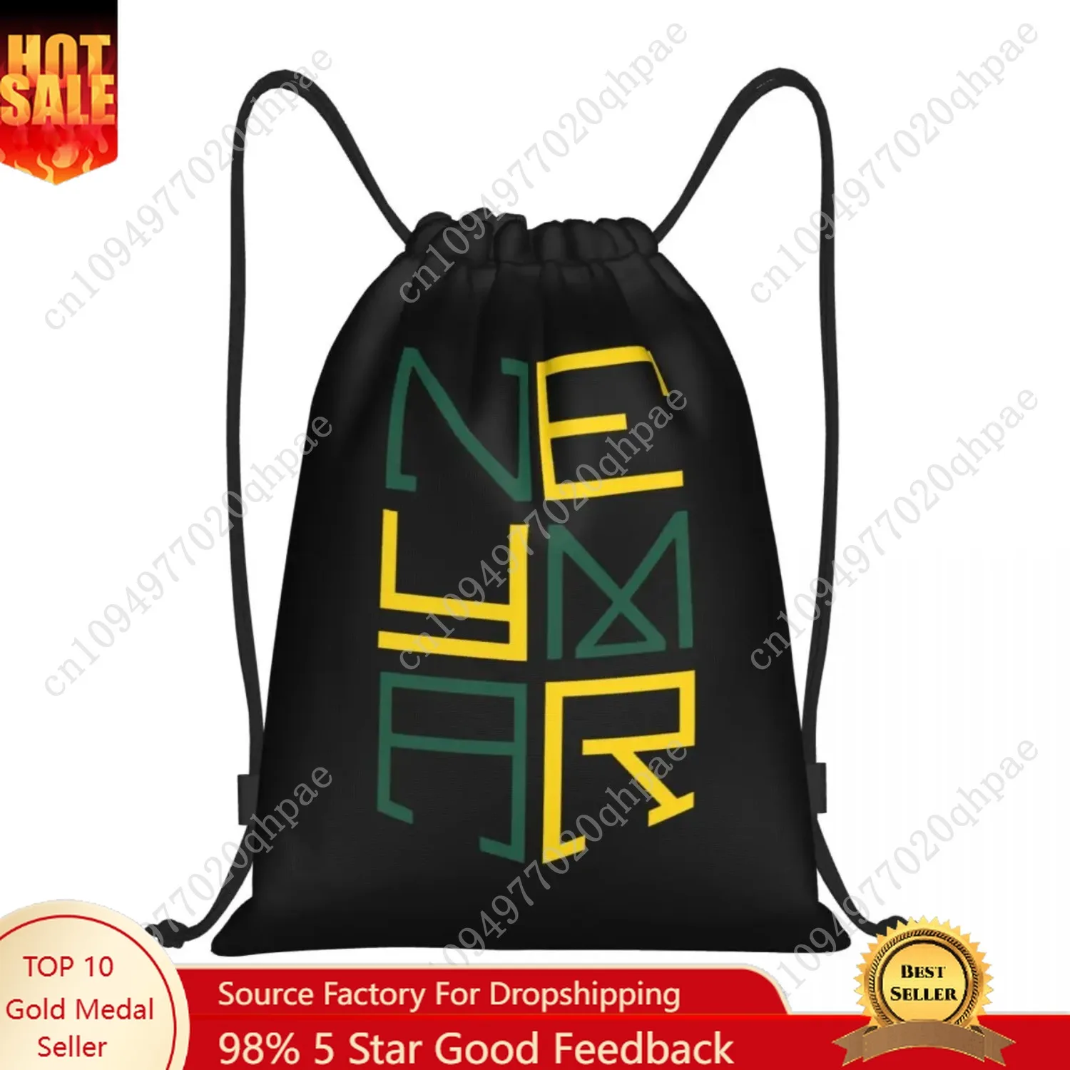 

Custom Neymar JR Football Drawstring Bags Women Men Lightweight Soccer Sports Gym Storage Backpack