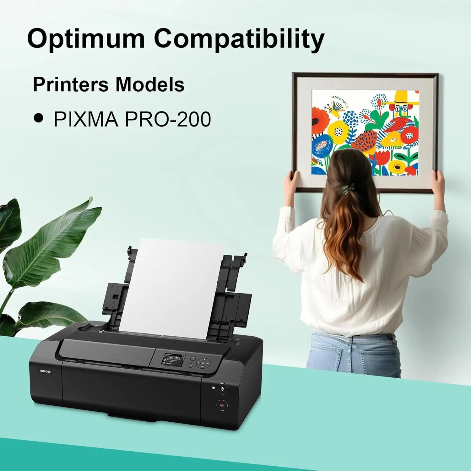 CLI65 Ink Cartridge, CLI-65 Ink Tank Color CLI 65 BK GY LGY C PC M PM Y 8-Color Ink Value Pack for CAN PRO-200 PRO-200S Printers