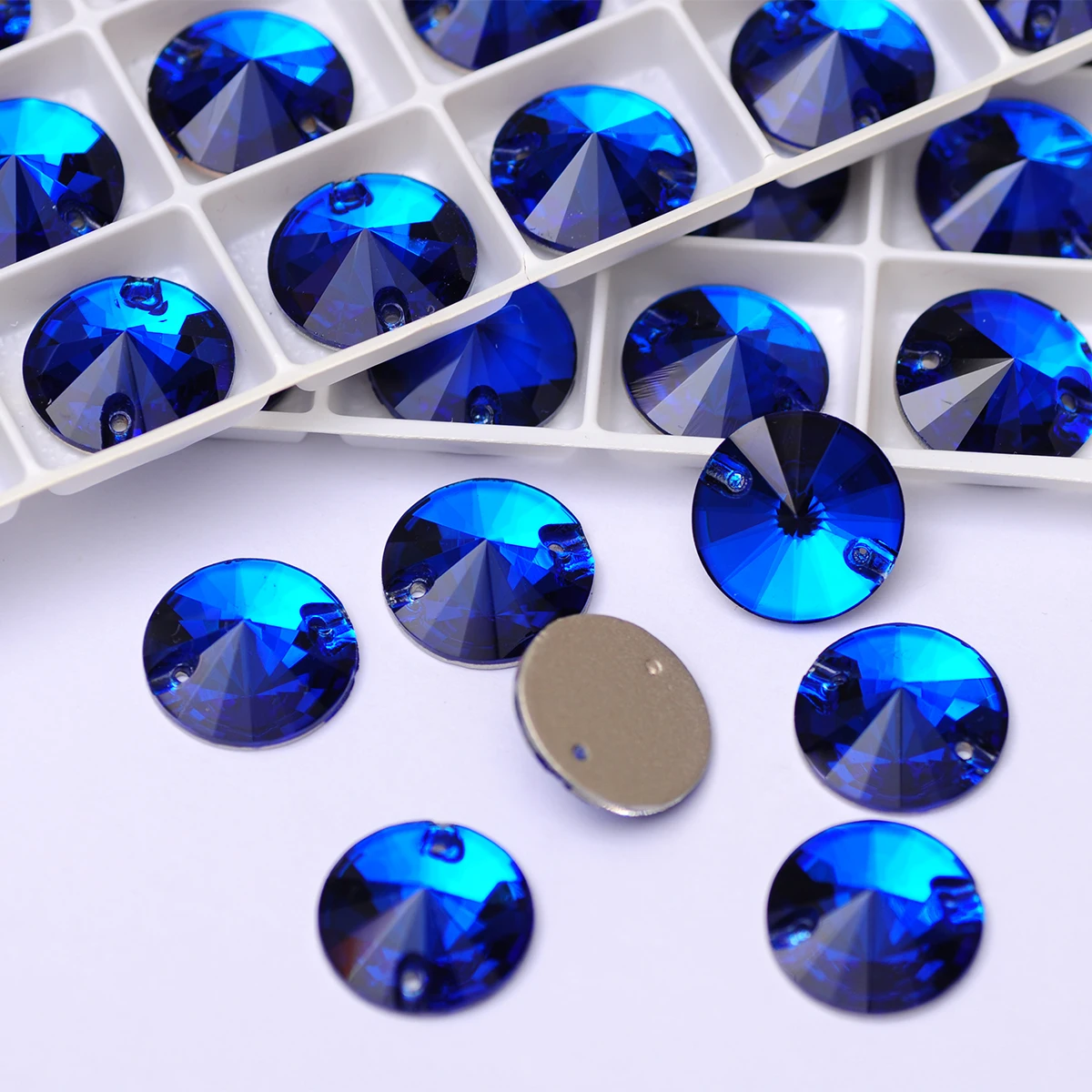 YANRUO 3200 Runde aufnähbare Rivoli-Strasssteine AAAAA Flache Rückseite Kleiderglassteine Nähsteine für Schmuck und Kleidung – Detail 26