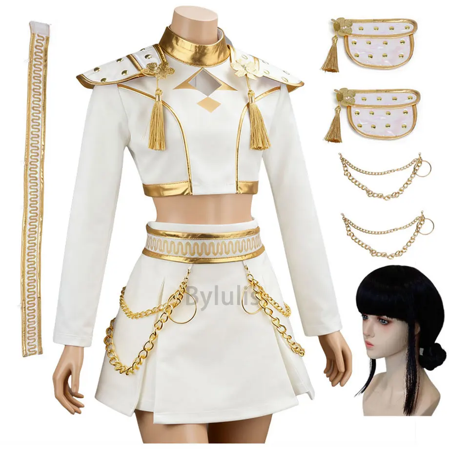 Disfraz de cazador de demonios Zoey para fiesta de Carnaval para niñas, trajes de Cosplay de Zoey Rumi, ropa de juego de rol, trajes de Rumi, disfraces de Halloween