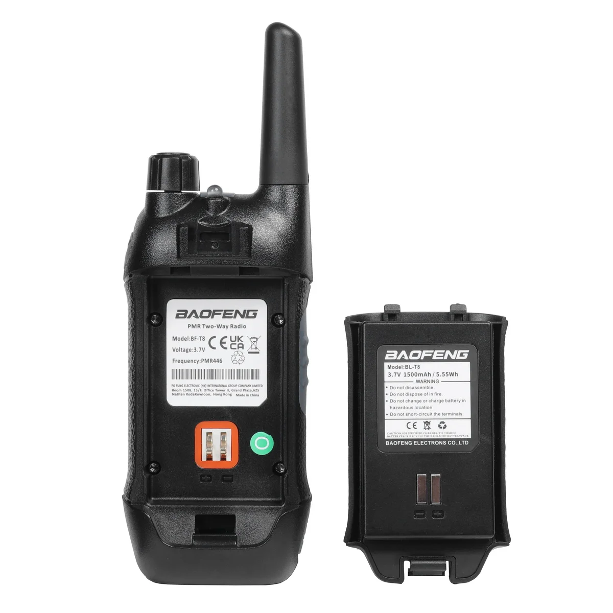 Baofeng BF-T8 UHF PMR أجهزة اتصال لاسلكية راديو ترخيص مجاني جهاز اتصال لاسلكي محمول باليد 2-Pack #3