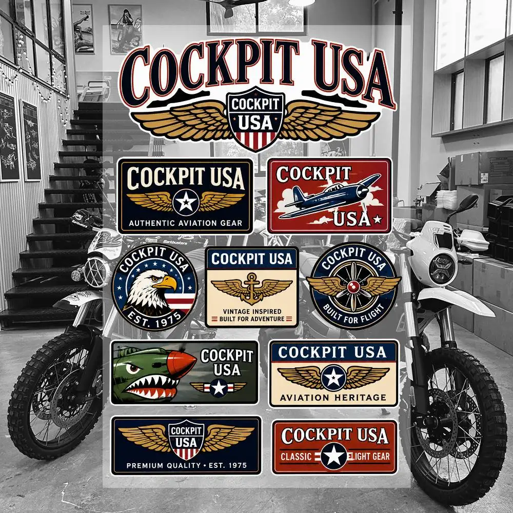 C-oC-kpit u-SA Aesthetic Graffiti Waterproof PVC Stickers for Car Motorcycle Skateboard Helmet Notebook