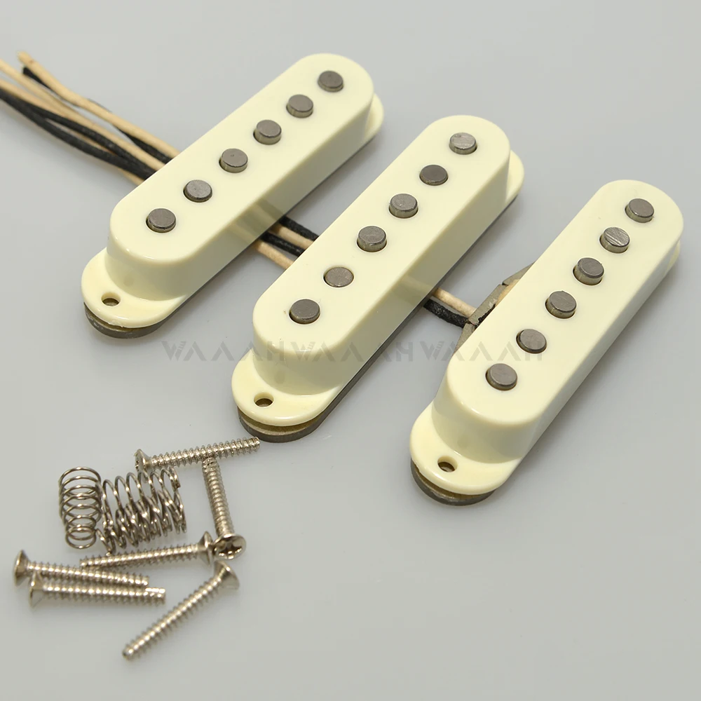 Vintage V70 SSS Handwound Alnico 5 Single Coil Guitar Pickups Grey Bottom Plate HSS Double Coil Pickup Guitar Parts