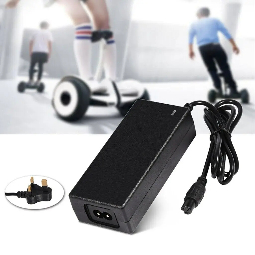 42V 2A Black Fast Charger Power Adapter For Segway Swegway Smart Hoverboard Balance Board