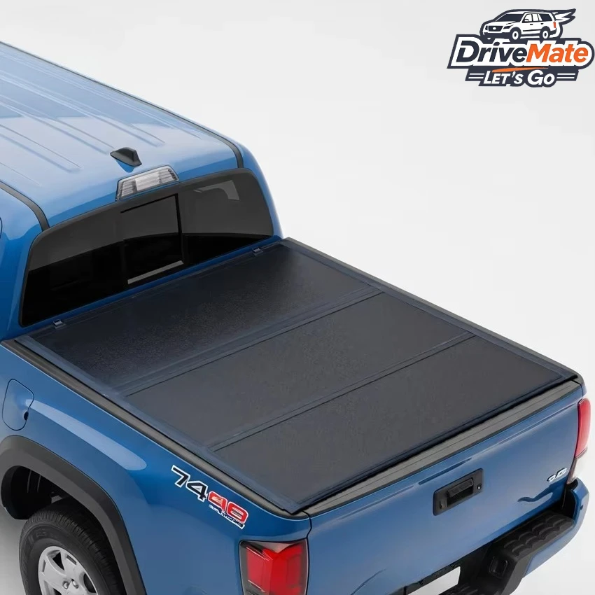 Aluminum Alloy Low Profile Tri-Fold Tonneau Cover for 2016-2023 Toyota Tacoma Fleetside 6' (73