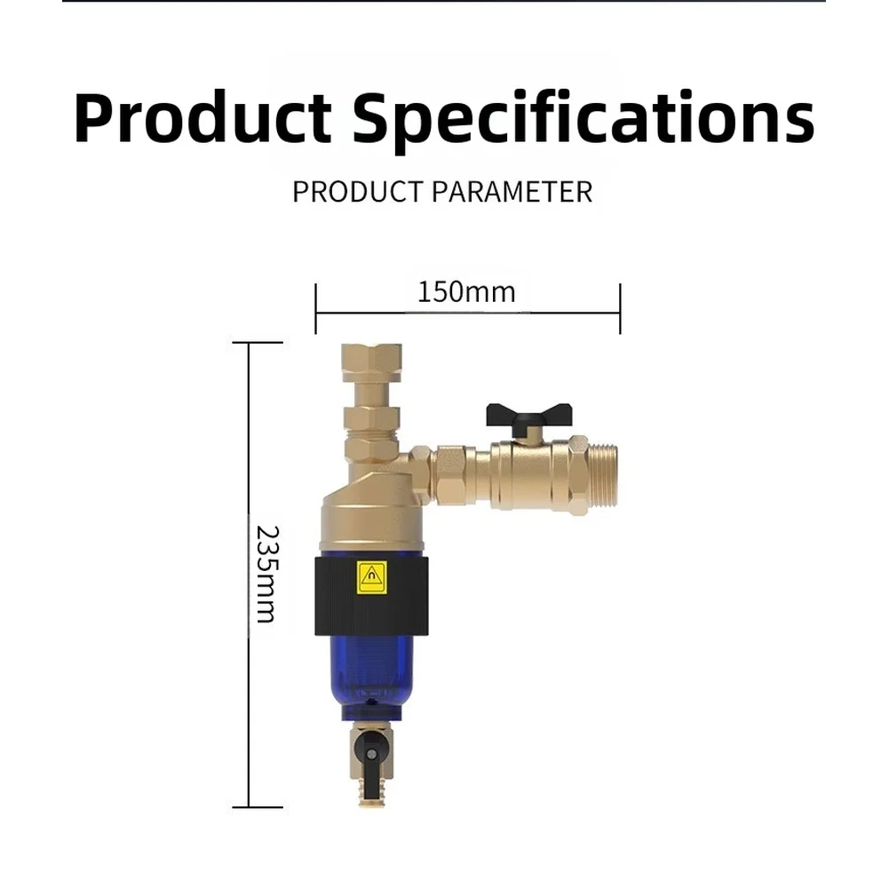 1 قطعة DN20/3/4 فلتر مسبق للغلاية مرشح مغناطيسي مرشح سخان مغناطيسي لأنظمة التدفئة تحت الأرضية مع غلايات مثبتة على الحائط #4