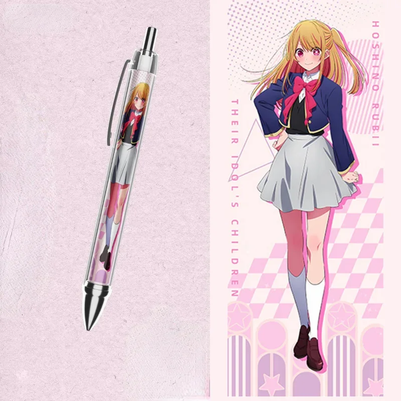 OSHI NO KO Hoshino Ai 0.5mm Gel Pen Anime Akuamarin Rubii Kana Cute Quick Dry Pens Office School Supplies Student Stationery