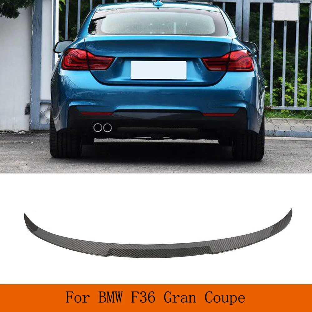 

Car Rear Trunk Spoiler Boot Lip Carbon Fiber/ FRP Black Wing for BMW 4 Series 420i 428i 435i Gran Coupe F36 M Sport 2015 - 2018