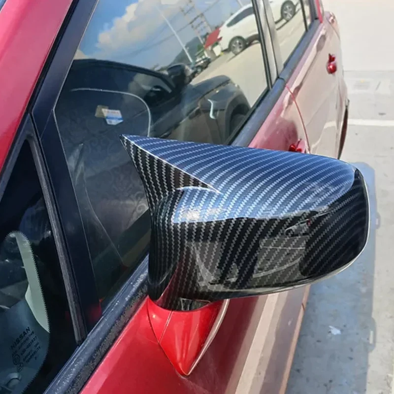 

⭐Genuine⭐ Protective Cover Glossy Black Door Mirror Cover For Nissan Tiida Hatchback 2004-2010 Car Rearview Accessories Styling