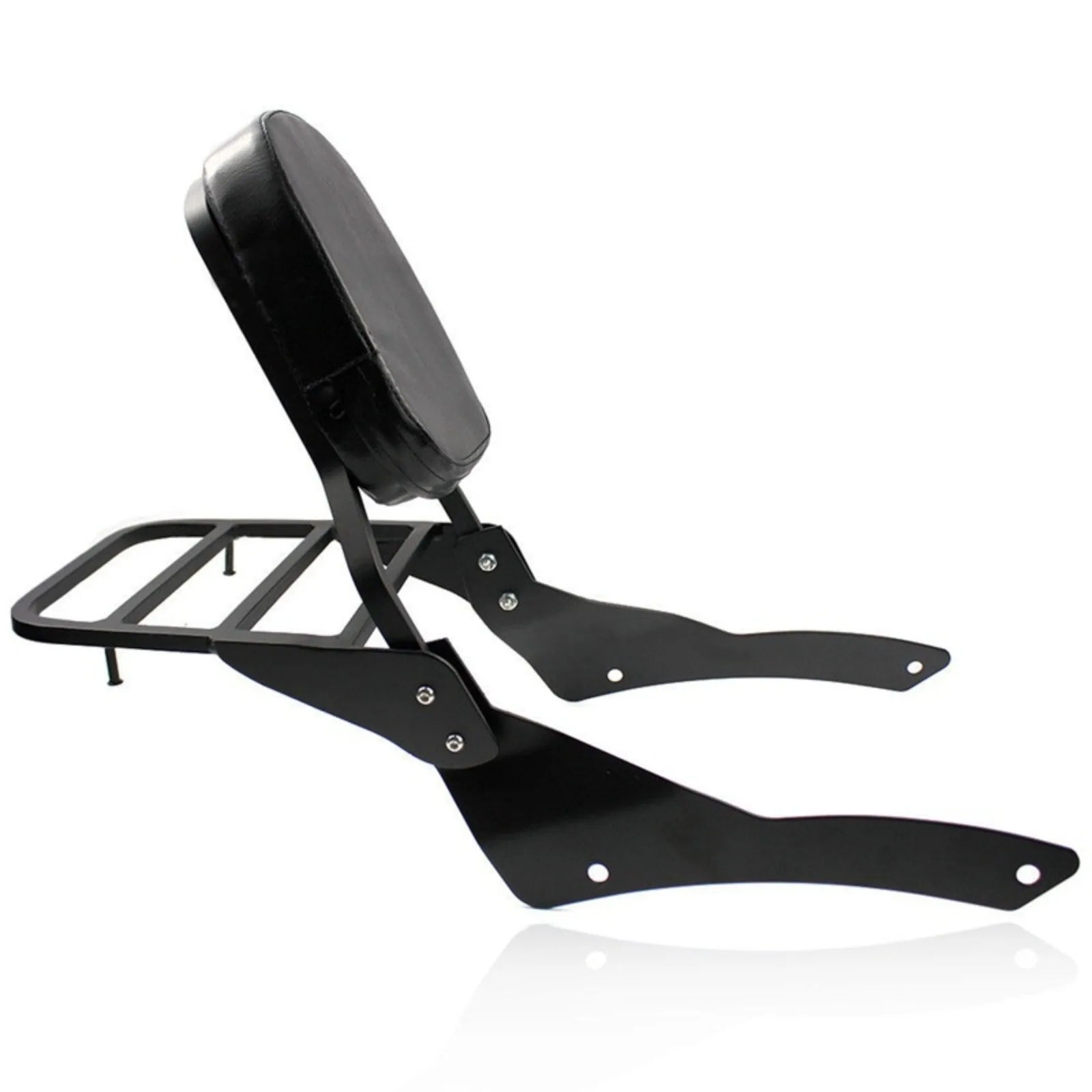 Backrest Sissy Bar Luggage Rack Pad Frame For Yamaha V Star XVS 400 650 Classic 1998-2013