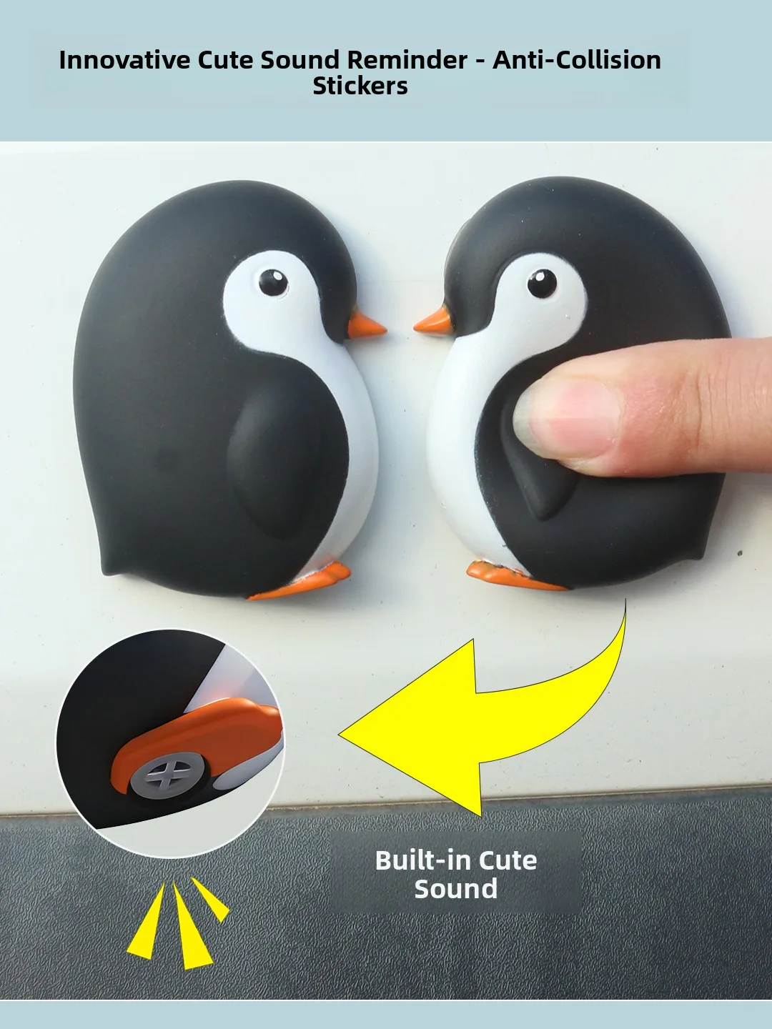 Thickened Car Door Anti-Collision Strip Adorable Buffer Pad Mirror Protection Sticker Durable Scratch-Resistant Decal