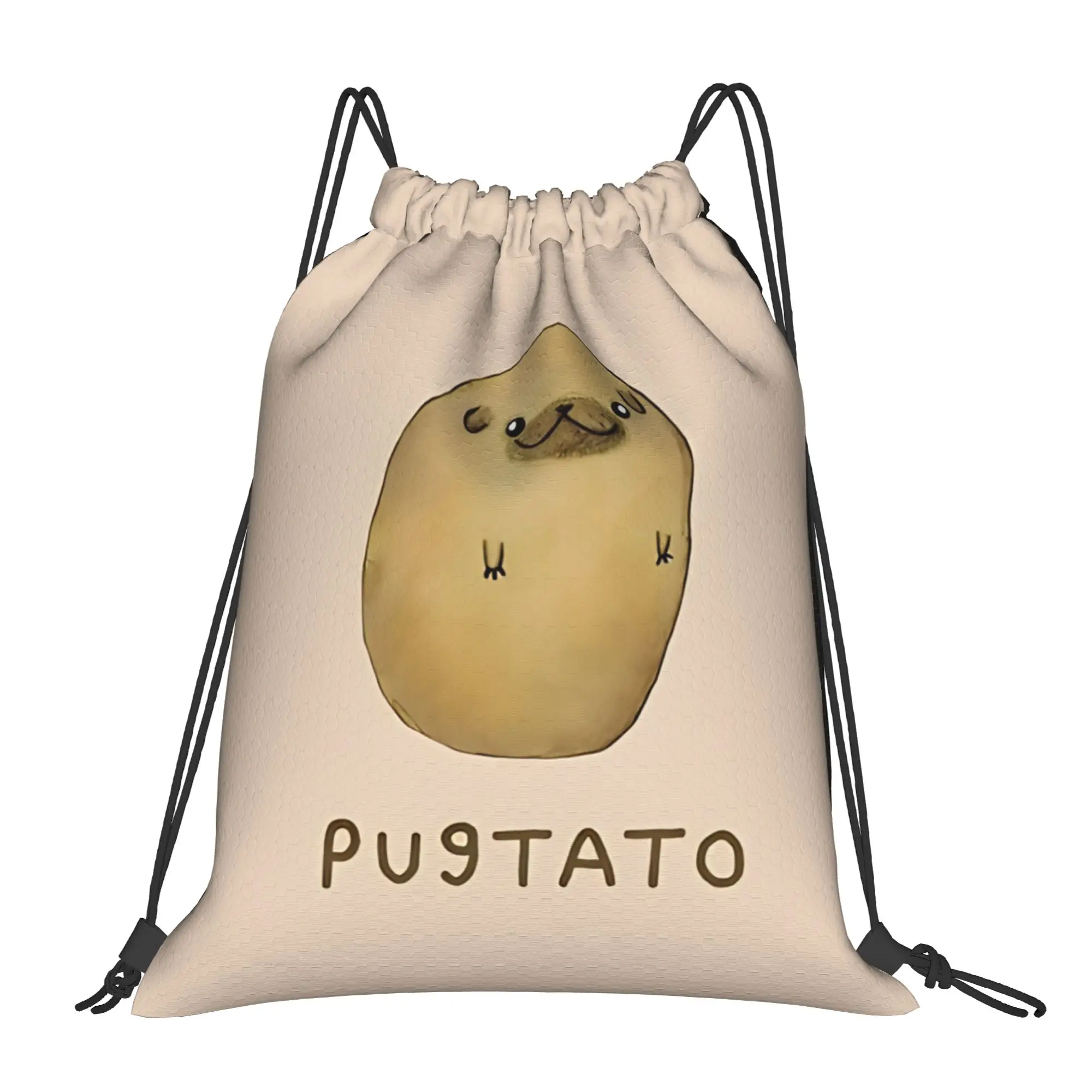Pugtato Pugtato Portable Sports Riding Gym Drawstring Storage Sporty Backpacks