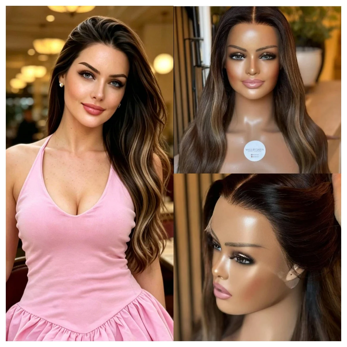 ombre-brown-blonde-highlights-synthetic-wig-with-dark-roots-lace-front-body-wave-cosplay-hair-wig-for-women