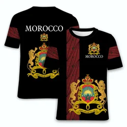 Morocco Nation Flag T Shirt For Men Tactical Tops 3D Printed T-shirt Soldiers Sports Tee Shirt Summer Outdoor T Shirt Clothes