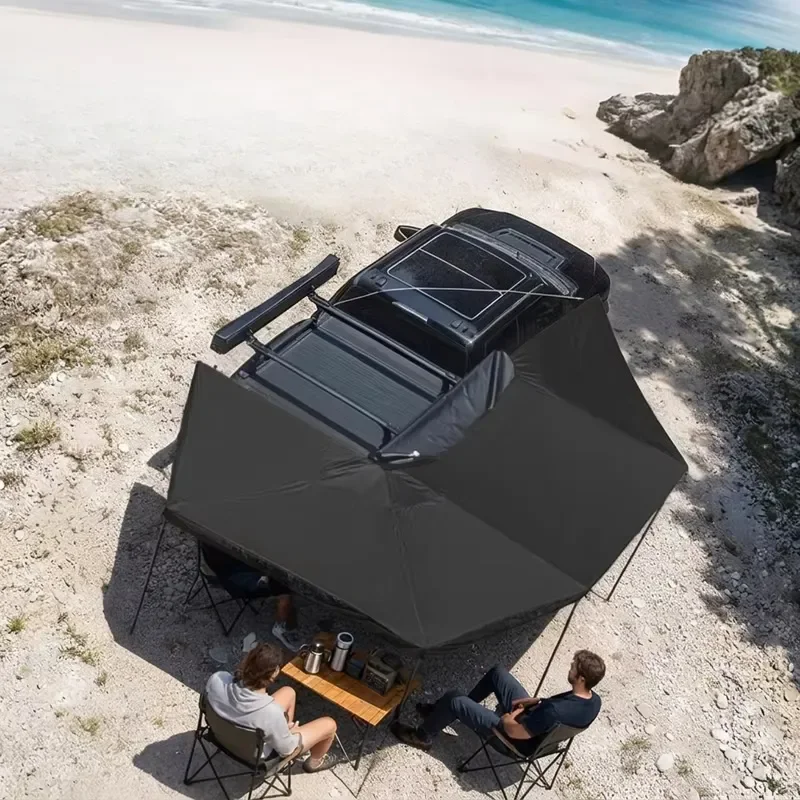 Portable Folding 360 Degree Sunshade Canopy Large Space Sun protection Outdoor Camping SUV Quick Opening Roof Tent