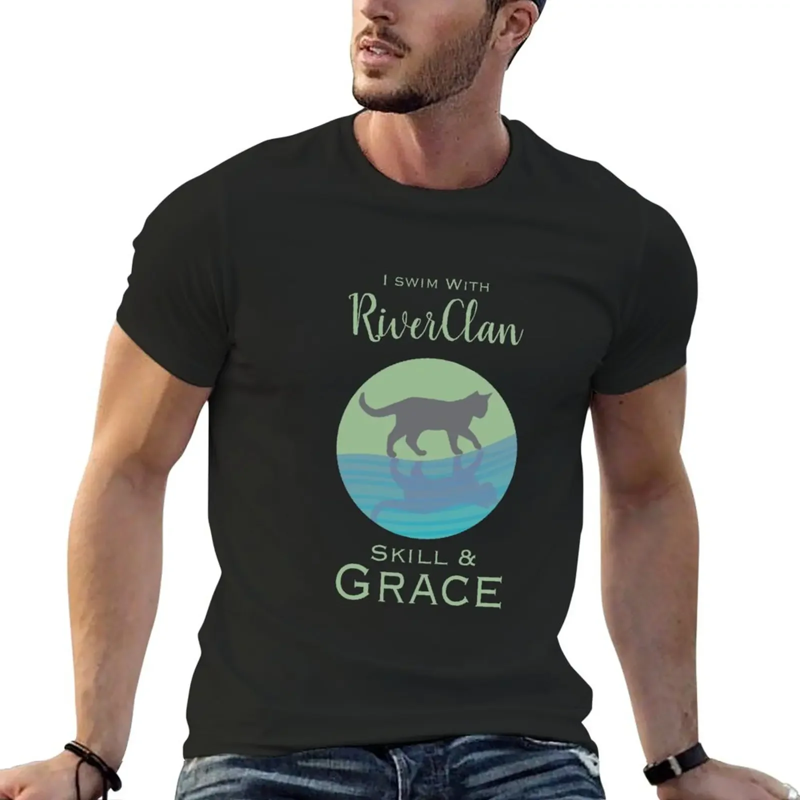 

RiverClan Pride T-Shirt vintage graphic tee customs design your own summer tops cotton graphic tees Men's cotton t-shirt