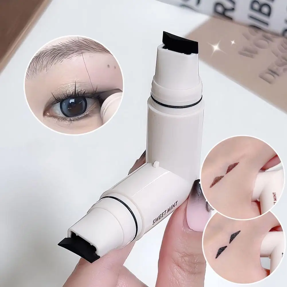 Wasserdichter, integrierter Eyeliner-Stempel mit doppeltem Flügel, schweißfest, langlebig, einfach zu verwenden für Anfänger, Lazy Makeup-Schablone Mak M5O5