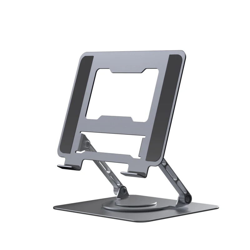 360 Degree Rotating Aluminum Laptop Stand Height Adjustable Foldable Portable Desktop Notebook Riser Holder