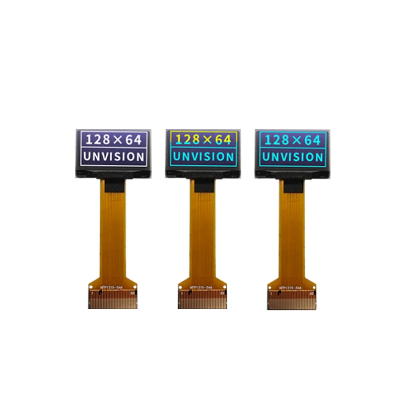 0.96 cal wyświetlacz OLED wąska ramka 128*64 z matrycą punktową ekran OLED SSD1315 długi kabel 30PIN typu Plug-in