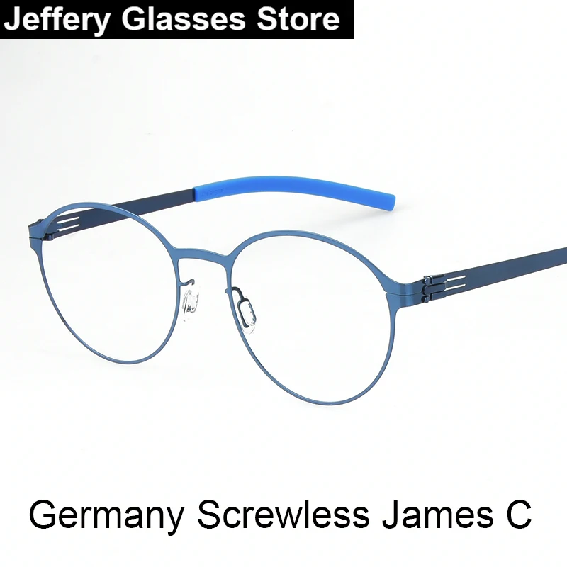 2024 Germany Classic Oval Glasses Frame Men Women Ultralight Narrow Thin Eyeglasses Fashion Brand Design Eyewear Spectacle