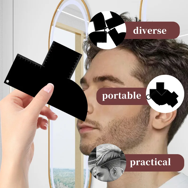 

4Pcs Professional Beard Shaping Tool Hairline Enhancing Card For Precise Beard Shaping Styling Must Have Beard Shaper For Men