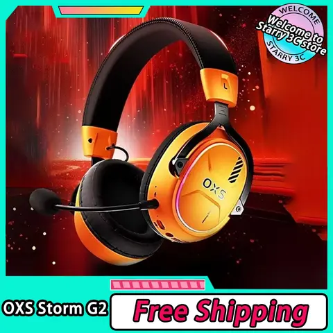 OXS Storm G2 Wireless HeadphonesTri-Mode Noise Reduction 7.1 Surround Sound Headset 50mm Full-Frequency Dynamic Custom Headset