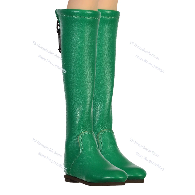 1/6 Vrouwelijke Soldaat Platte Bodem Mid-buis Lange Buis Laarzen Mode Schoenen Speelgoed Accessoire Voor 12 "2B Zus Politieagente Figuur Cos