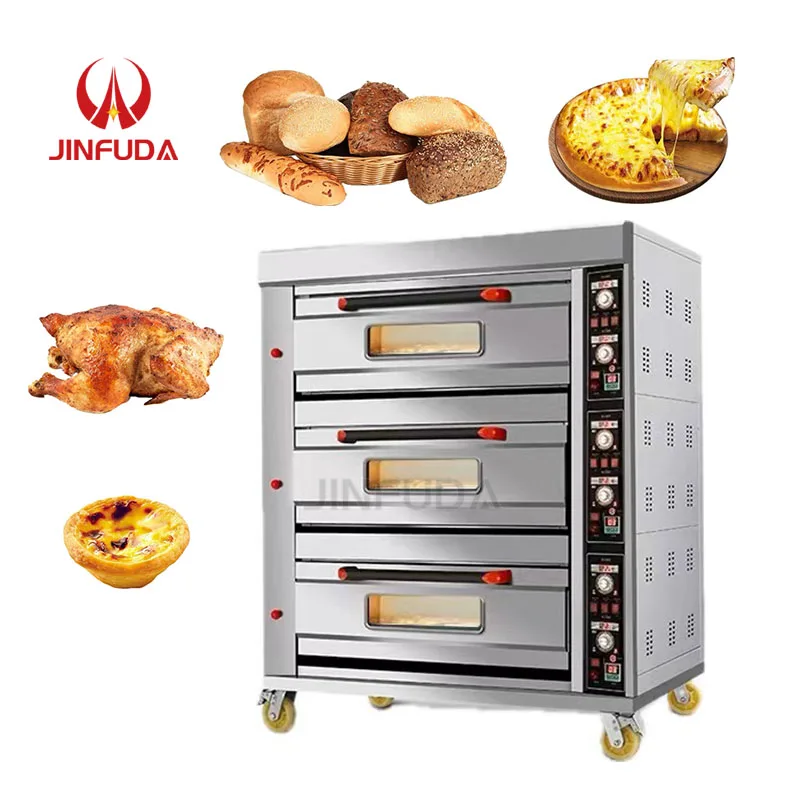 Multifunction Bakery Industrial Cake Bread Baking Electrical Deck Oven Pizza Oven Gas Electric Baking Deck Ovens Electric