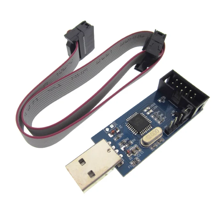 10LOT ใหม่ USBASP USBISP AVR USB ISP USB ASP ATMEGA8 ATMEGA128สนับสนุน Win7 64K