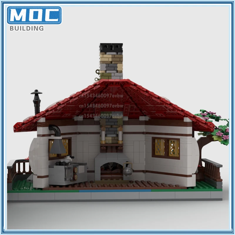 Fada fale história seris cogumelo casa moc blocos de construção halloween diy ornamento modelo coleção criativa idéia brinquedos presentes