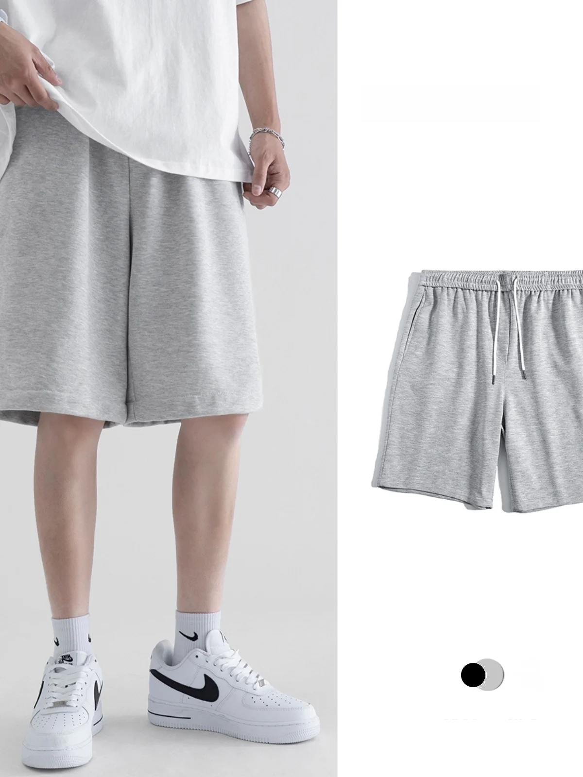 

Мужские спортивные шорты большого размера, летние, тонкие, прямого кроя, повседневные, длиной до колена, модные, свободные, удобные, со средней посадкой на талии