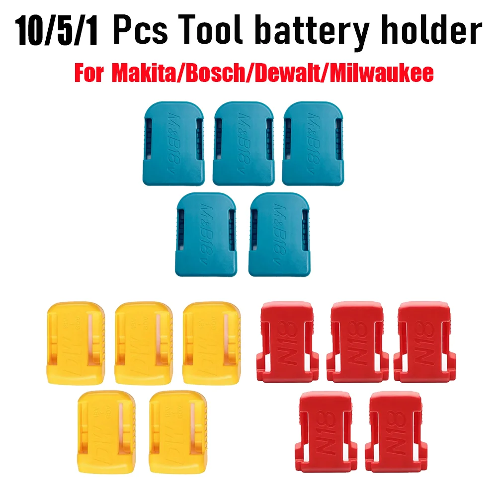 

1/5/10 Pcs Battery Storage battery case battery holder Rack Holder Case For Makita/Bosch/Dewalt/Milwaukee 18V Devices