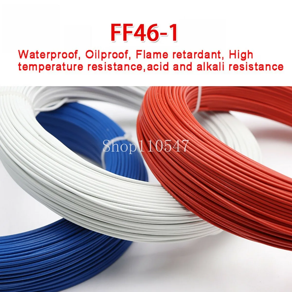 2M/5M FF461 Multipronged Electric Wire Copper Wire High TEMP 200 Electrician Car Wire 0.12 0.2 0.3 0.35 0.5 0.75 1 1.5 2 2.5