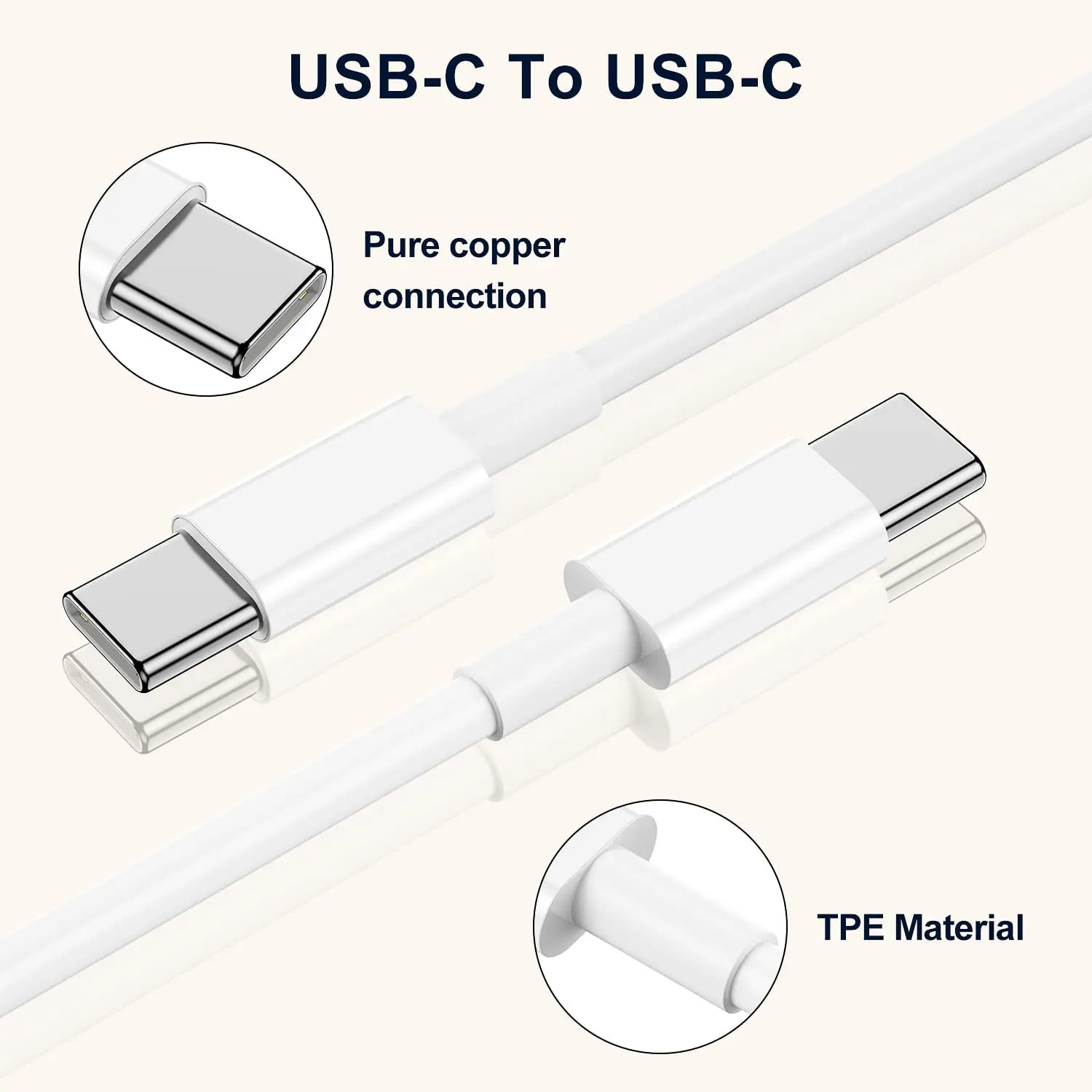 10-20pcs 1M 3FT USB C to USB C Fast Charging PD USB Type C Cable For Samsung S20 S22 Note 20 xiaomi huawei