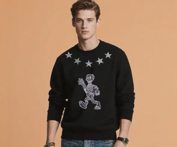 

Pullover sweaters Rhinestones Top Men pullover Fashion Hip Hop men winter Unisex new Clothes