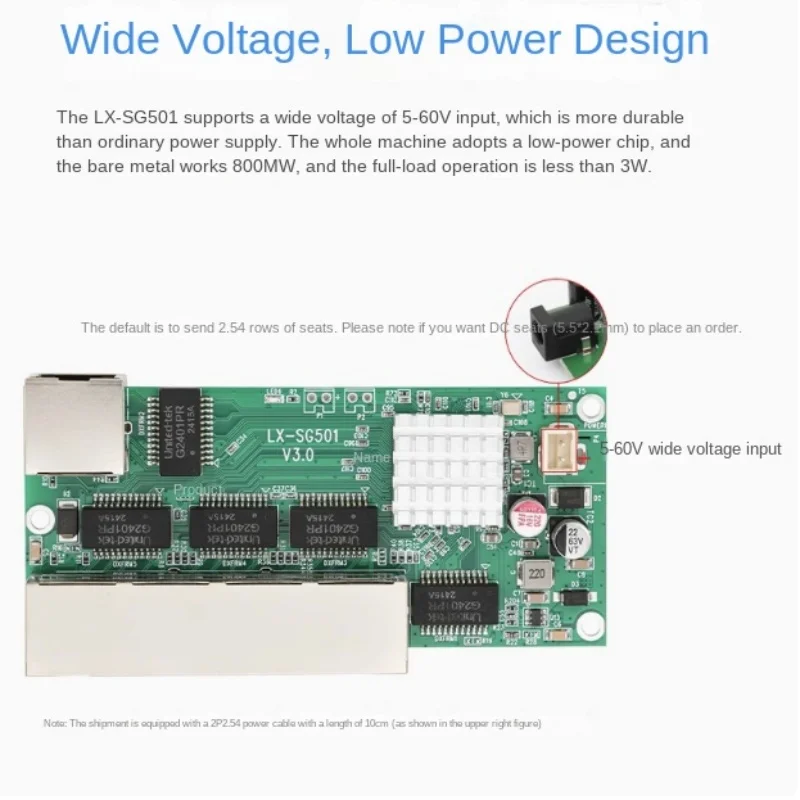 Full Gigabit Switch Module Mini 3/4/5 Port Reverse POE Powered Ethernet Industrial Grade PCB Bare Motherboard