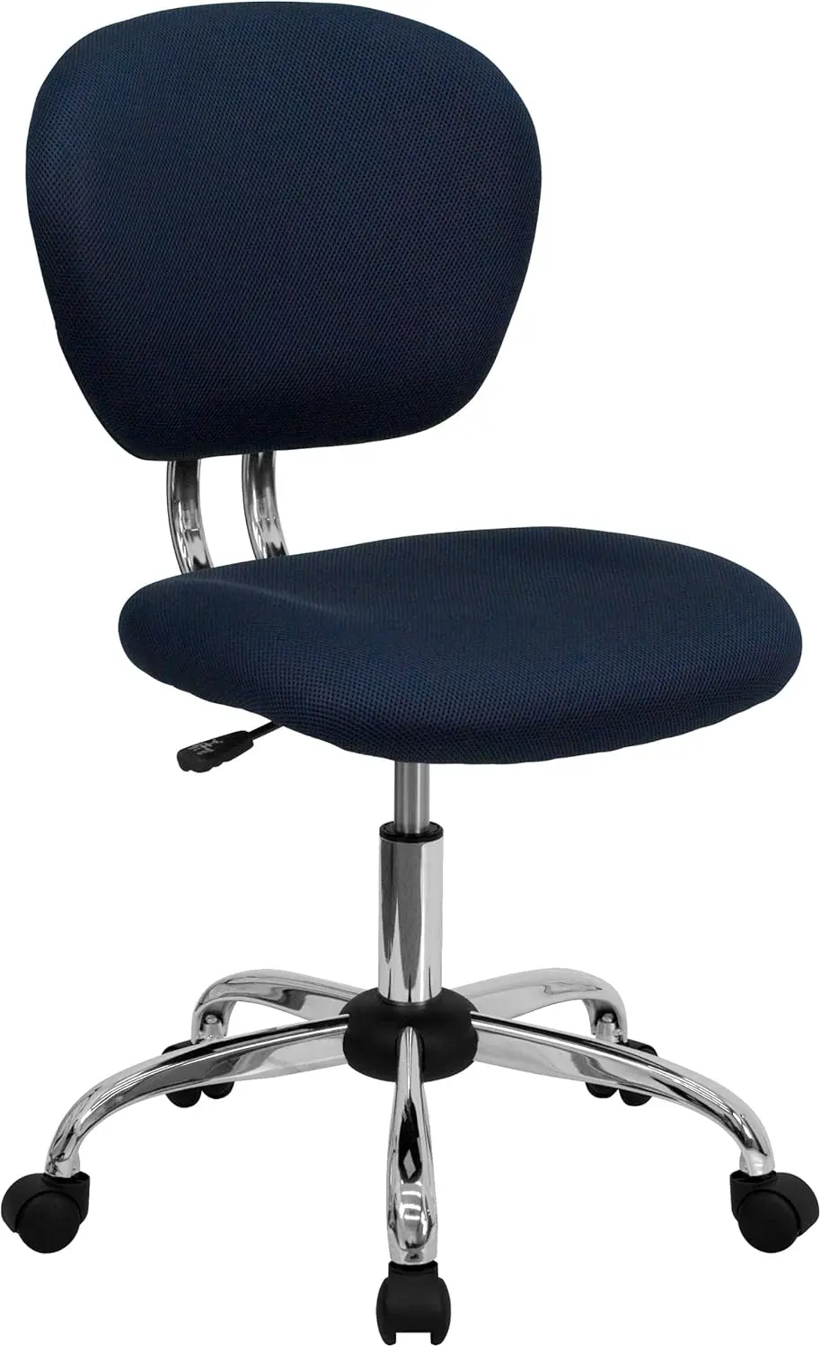 Aacolchoado giratória Task Office Chair com Chrome Base, Mid-cama Navy Mesh