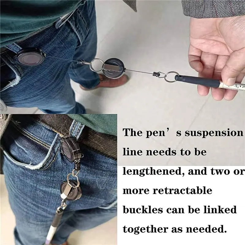 Stylish-8 Pcs Elastic Silicone Retractable Pencil Holder, Duty Retractable Pull Pen For Woodwork, Bricklayer, Handicraft Maker