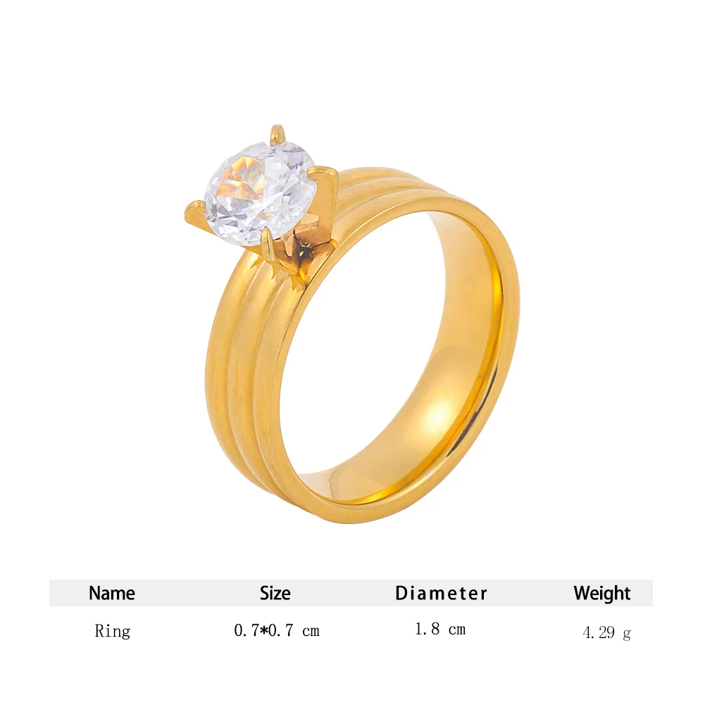 Charm Couple Rings Trend Stainless Steel Jewelry Size 13 14 Wedding Engagement Zircon Rings for Women Men Lover Valentine\'s Day