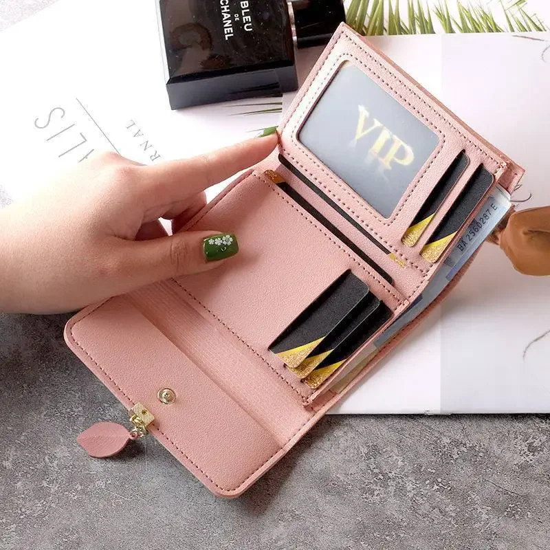 Fashion Short Women Wallets PU Leather Women Luxury Tassels Wallet Hasp Small Wallet Trend Coin Purse Ladies Card Holder