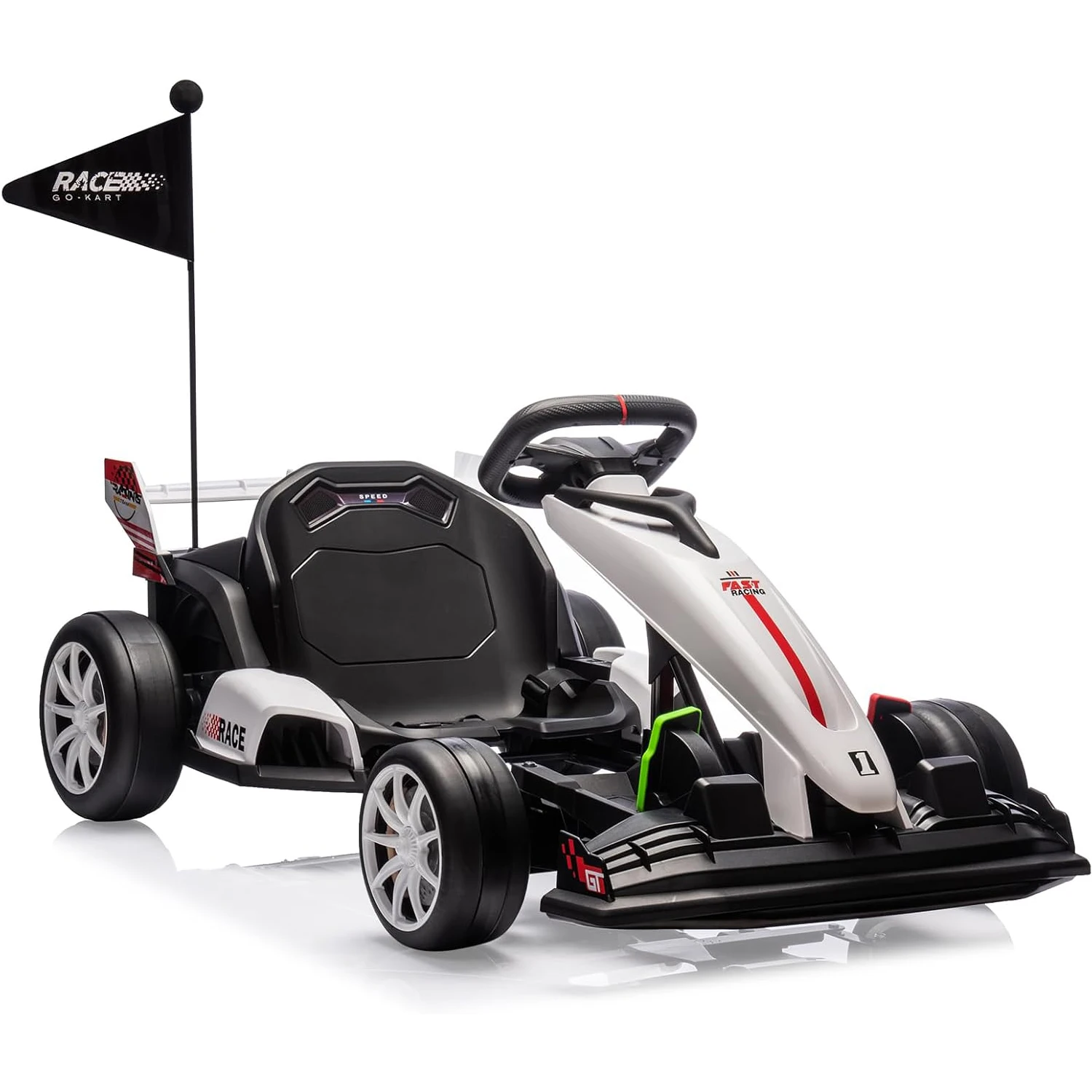 Elektrische Go Kart voor kinderen Elektrische Drift Kart Outdoor Race Toy 24V Rit op speelgoed Drifting Car met 2x200W motoren voor 6+ jaar oud