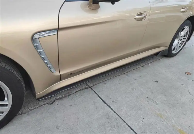 Untuk Porsche Panamera 970.1.2 2010 2011 2012 2013 2014 2015 2016 ReaI Serat Karbon Sisi Rok Panel Spoiler
