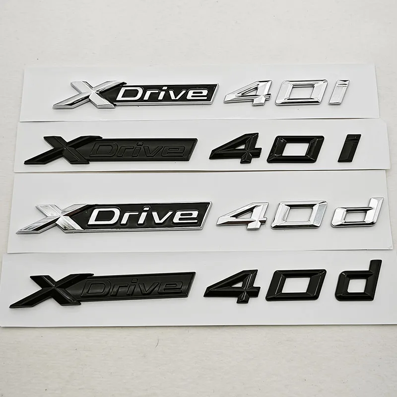 

3D ABS Car Letters Logo XDrive 40i 40d Rear Trunk Badge Side Fender Emblem Decals For BMW X3 X4 X5 X6 X7 Exterior Accessories