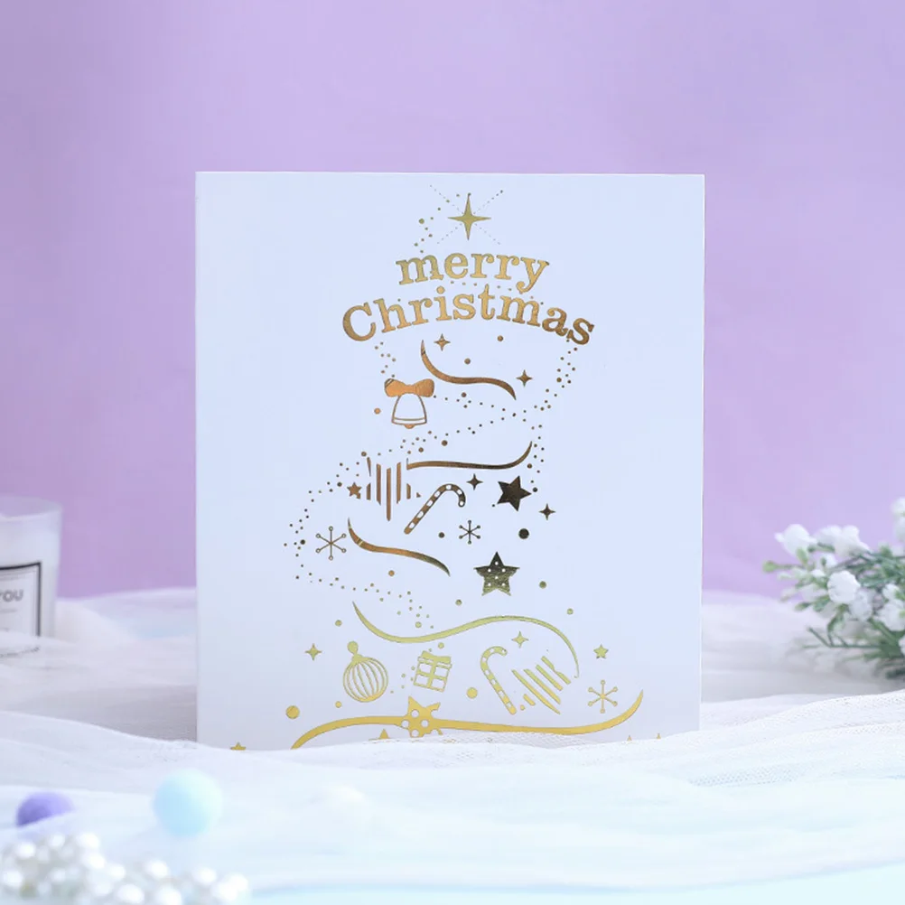 

Mini Christmas Tree Blessing Card Winter Decor Happy Holidays Cards Festive Greeting