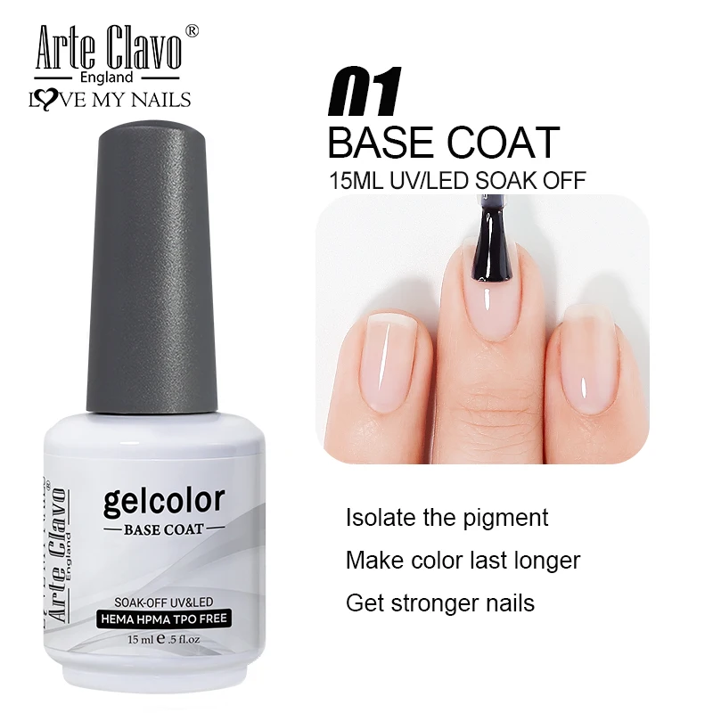 Arte Clavo Rose Red Kleur Serie 15 ml Gel Nagellak Hot Koop Langdurige Losweken Vernis Hybrid Nail Art top Bsae Maincure
