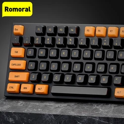 GMK 150 teclas PBT de doble disparo, teclas de perfil CSA negro y naranja, tapa de tecla inglesa DIY para interruptores MX, Teclado mecánico para juegos