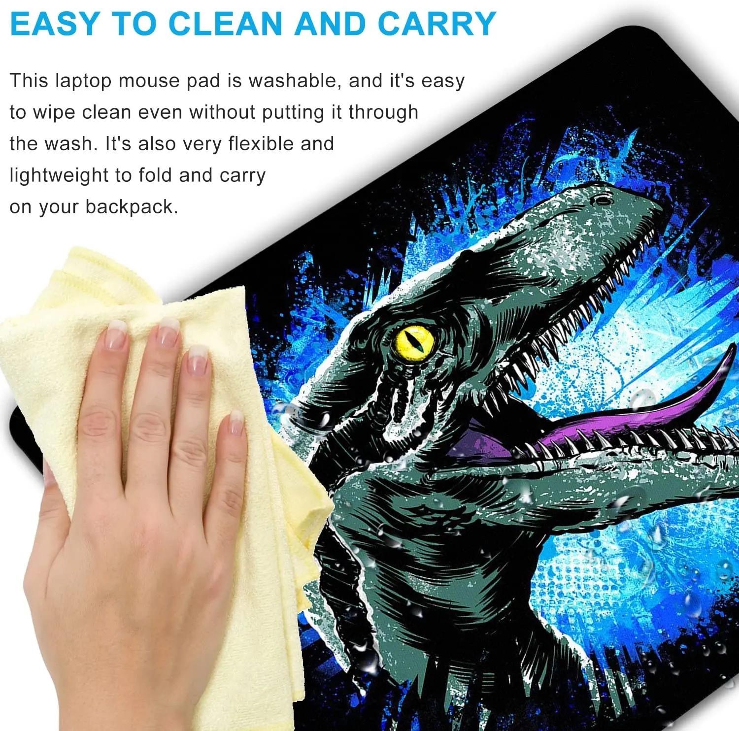 Dinosaurs Mousepad Computer Mouse Pad with Personalized Design Office Non-Slip Rubber Mouse Mat 9.5X7.9 Inch