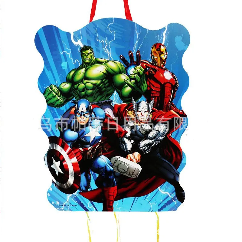 1 pièces 30cm * 9cm * 40cm Avengers Pinatas fête d'anniversaire déco Piñata événement fête décoration filles garçons enfants faveurs bricolage Pinata